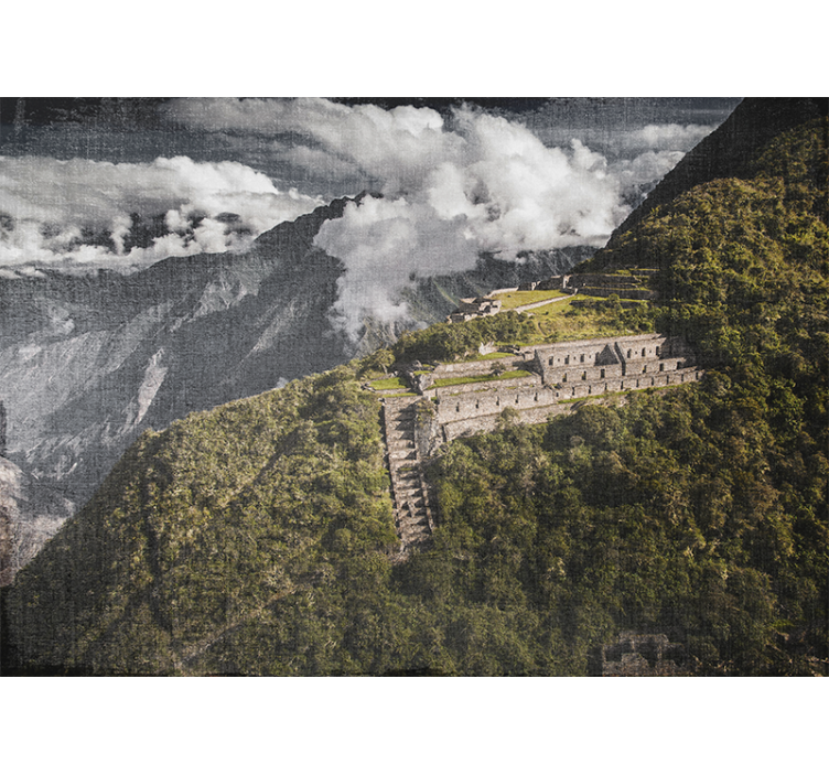 Store enrouleur salon vue aérienne de choquequirao - TenStickers