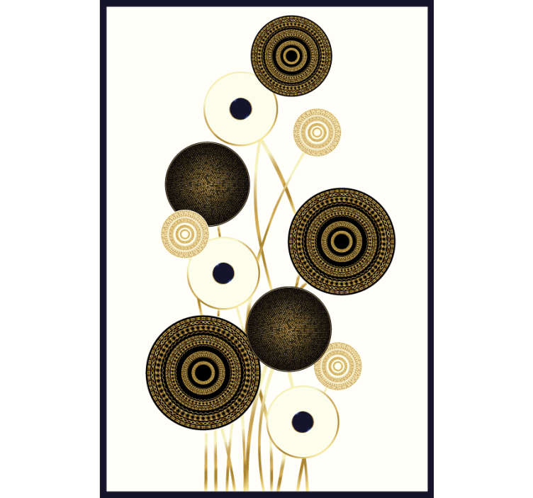 Store enrouleur salon décoration glamour cercles - TenStickers