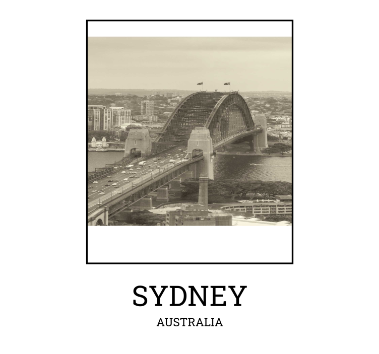 Store enrouleur salon sydney noir et blanc - TenStickers