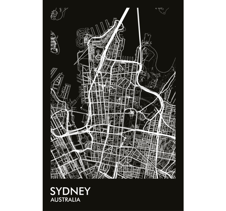 Store enrouleur salon carte de sydney - TenStickers