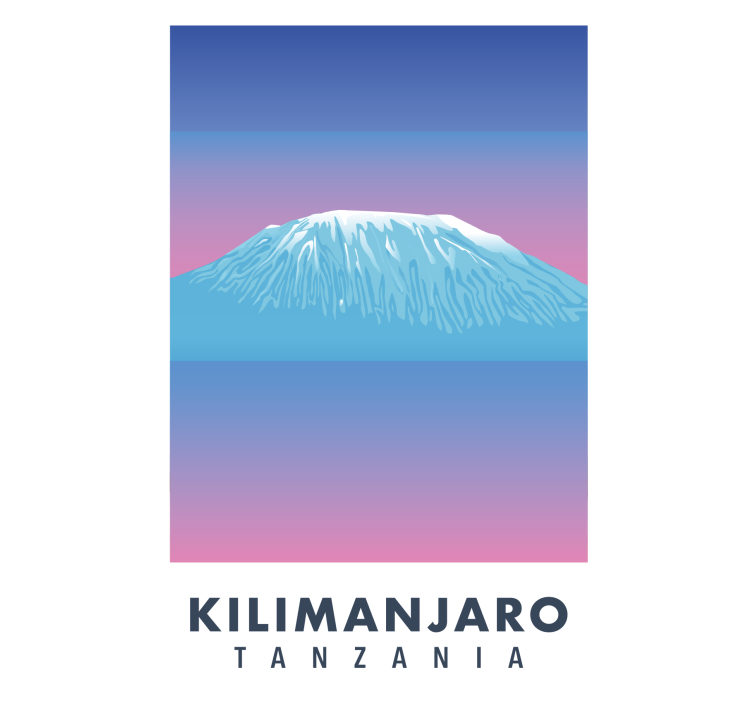 Store enrouleur salon toile rétro kilimanjaro - TenStickers