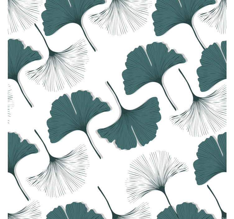 Store enrouleur salon motif feuilles de ginkgo - TenStickers