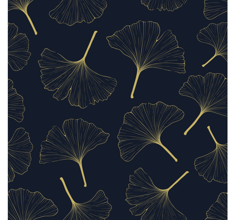 Store enrouleur salon feuilles de ginkgo dorées 3d - TenStickers