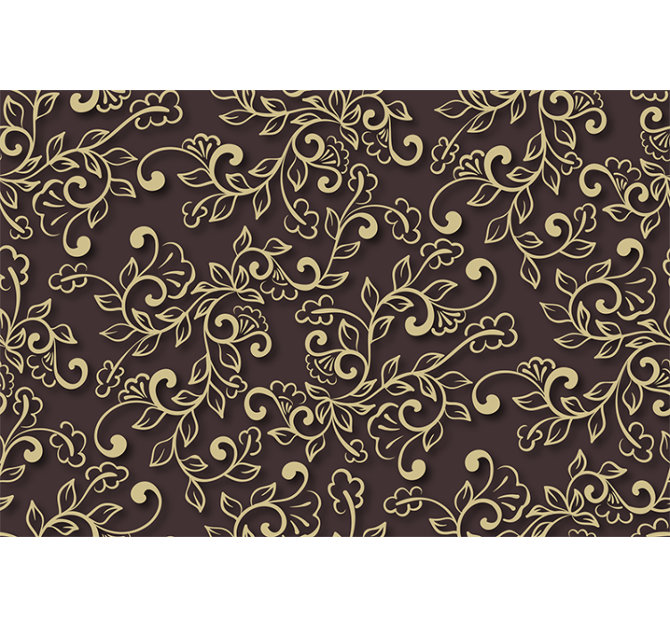 Store enrouleur salon style feuilles d'arbre dorées - TenStickers