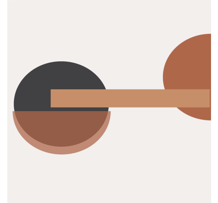 Store enrouleur salon art géométrique contrasté - TenStickers