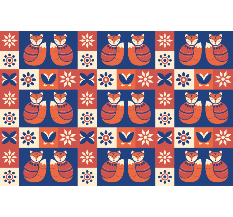 Store enrouleur salon motif animal traditionnel coloré - TenStickers