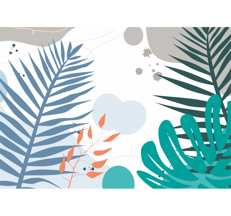 Store enrouleur salon feuilles tropicales colorées - TenStickers