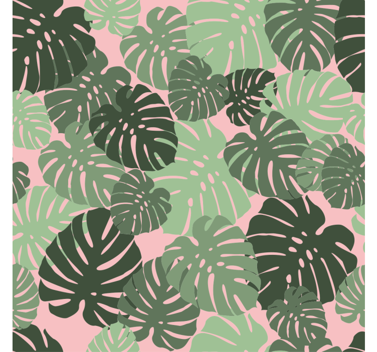 Store enrouleur salon feuilles de monstera rose - TenStickers