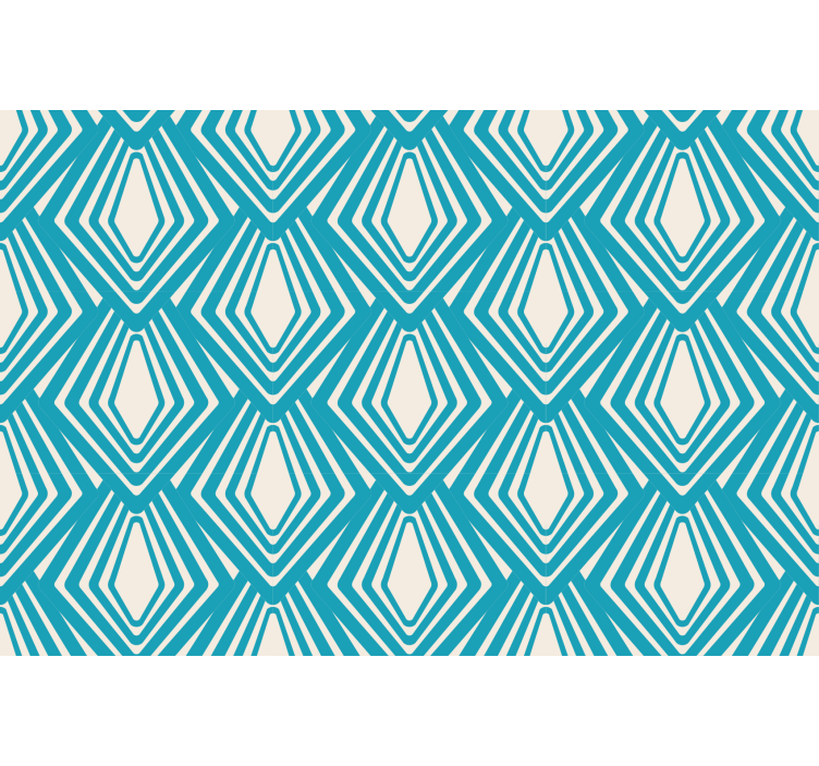 Store enrouleur salon design abstrait bleu minimaliste - TenStickers