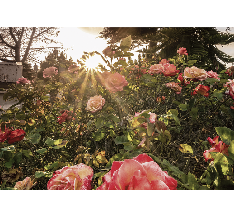 Store enrouleur salon floral cottagecore du soir - TenStickers