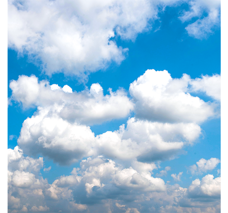 Store enrouleur salon ciel bleu avec nuages - TenStickers