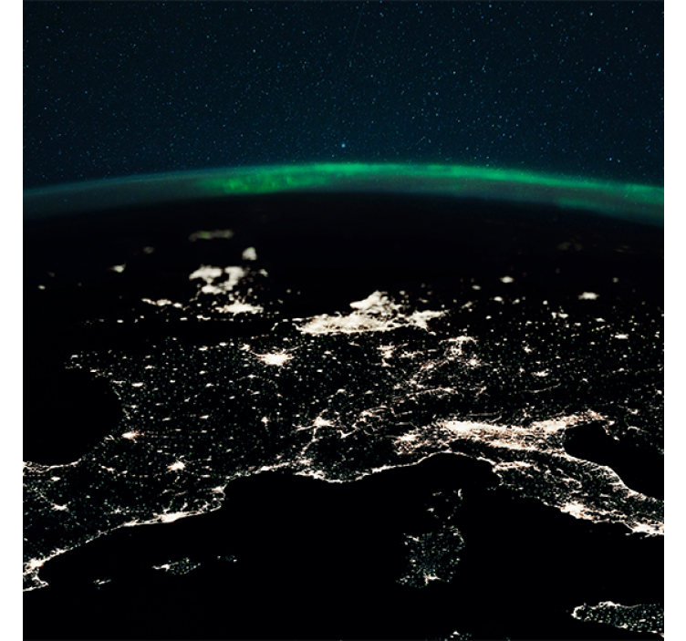 Store enrouleur salon étoiles et terre du nord - TenStickers