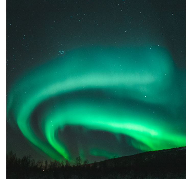 Store enrouleur salon paysage lumineux vert nord - TenStickers