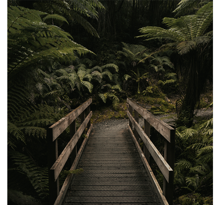 Store enrouleur salon pont de nature en forêt - TenStickers