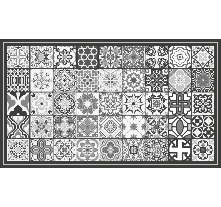 Store enrouleur gris motif mosaïque rustique gris foncé - TenStickers