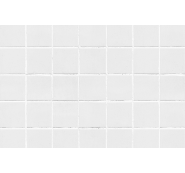Store enrouleur blanc carreaux simples - TenStickers