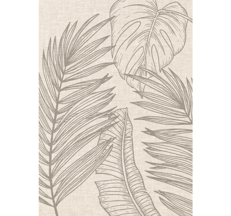 Store enrouleur beige effet tissu tropical - TenStickers