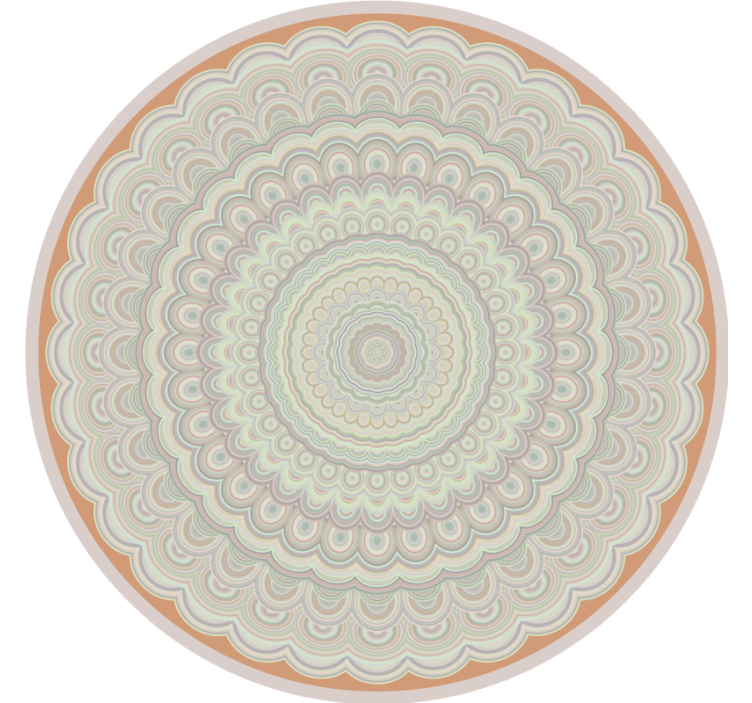 Store enrouleur beige mandala circulaire beige - TenStickers