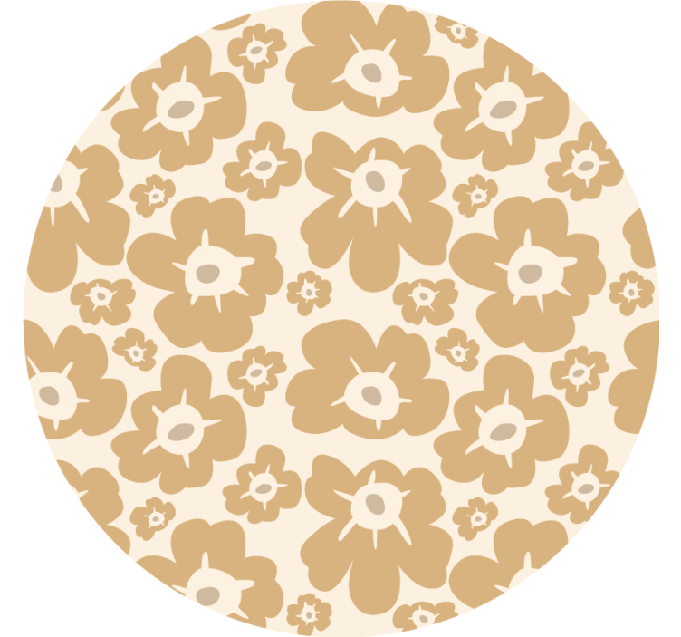 Store enrouleur beige coquelicots beiges - TenStickers