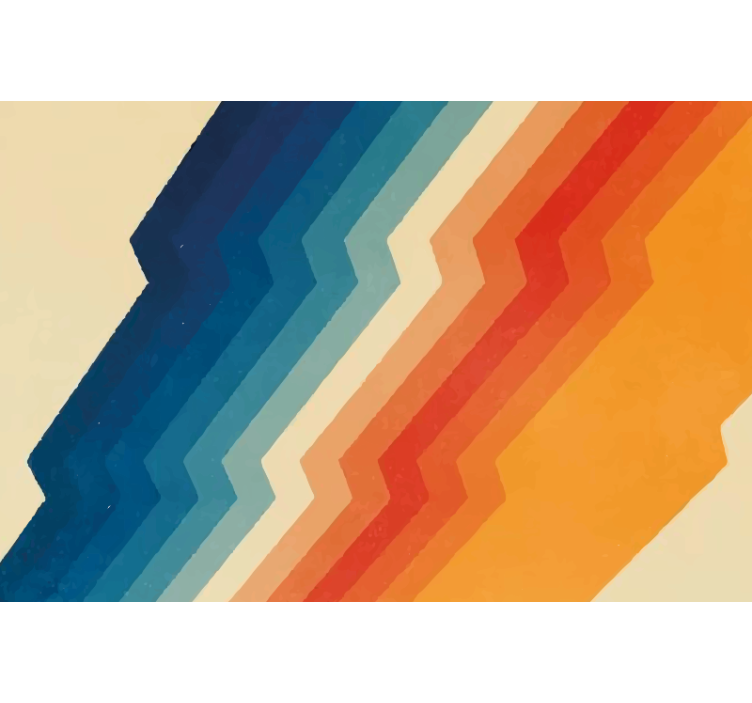 Store enrouleur beige motif éclairs des années 70 - TenStickers