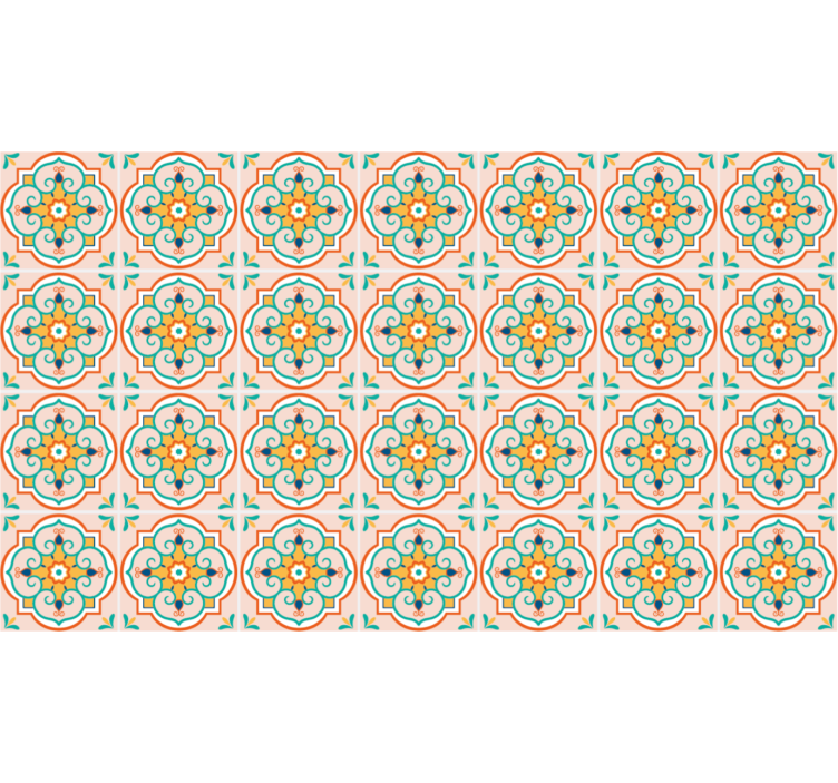 Store enrouleur beige design carré coloré - TenStickers