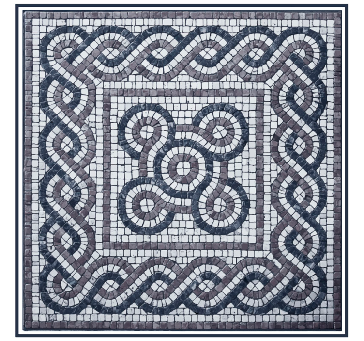 Store enrouleur chambre mosaïque galets - TenStickers