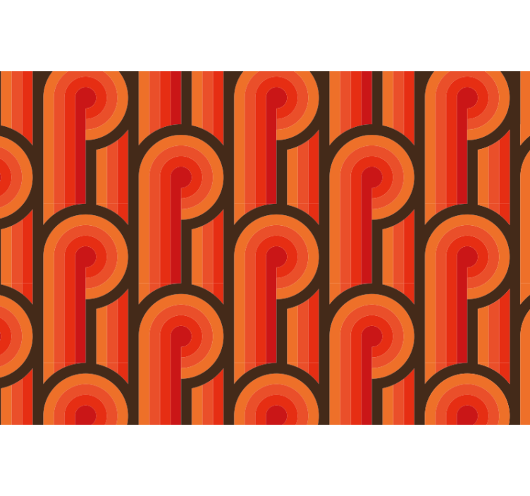 Store enrouleur chambre nœud orange années 70 - TenStickers