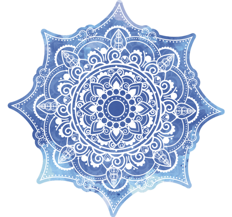 Store enrouleur chambre mandala bleu aquarelle - TenStickers