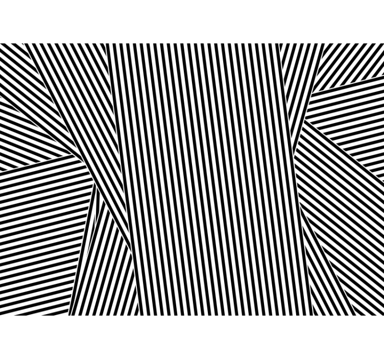 Store enrouleur chambre tapis vinyle rayures blanches noires - TenStickers