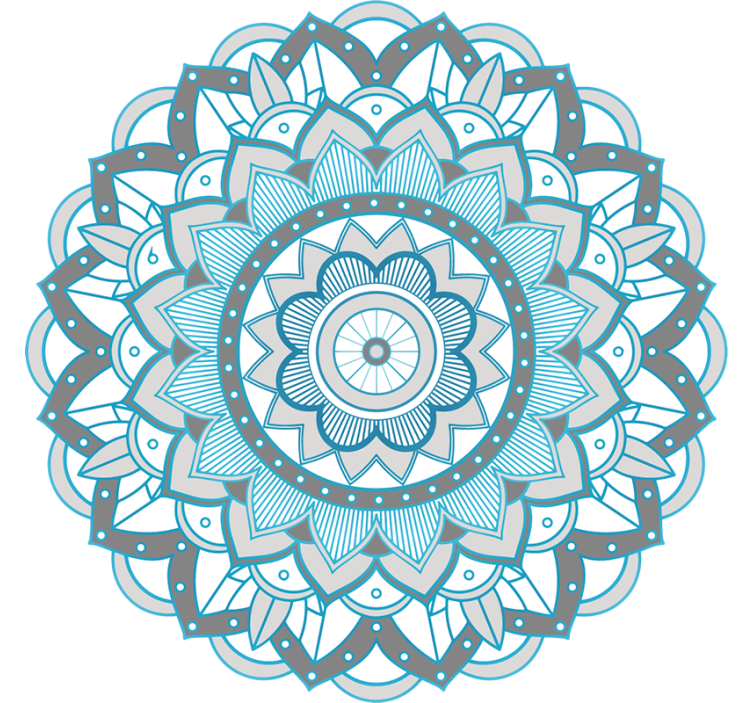 Store enrouleur chambre design mandala bleu - TenStickers