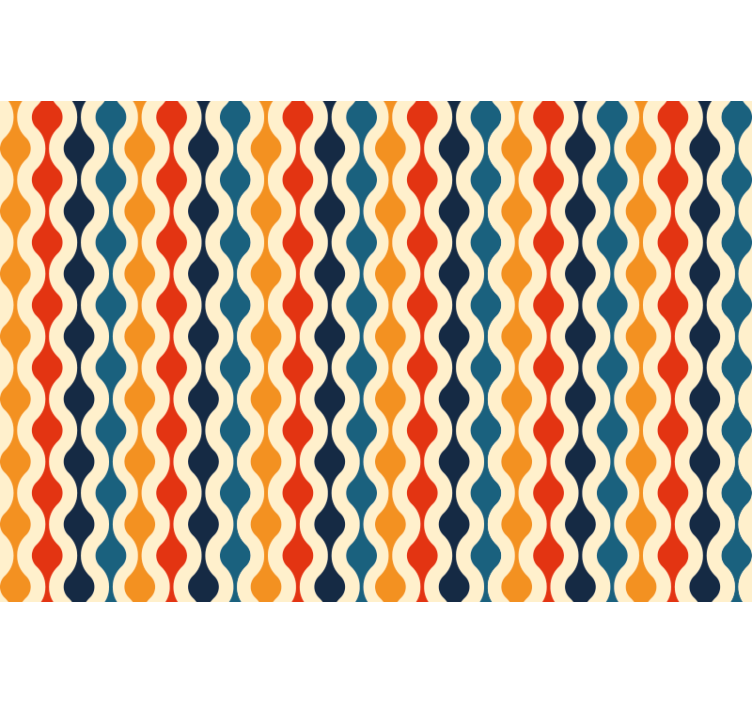 Store enrouleur chambre vague des années 70 - TenStickers