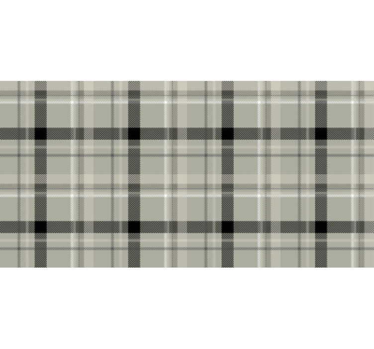 Store enrouleur chambre carreau noir et blanc rustique - TenStickers