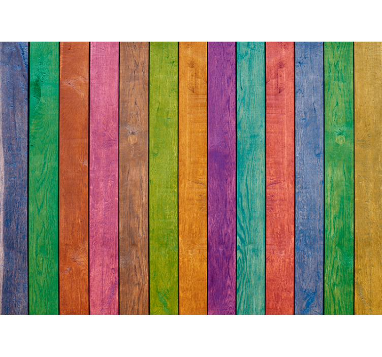 Store enrouleur chambre motif bois multicolore - TenStickers