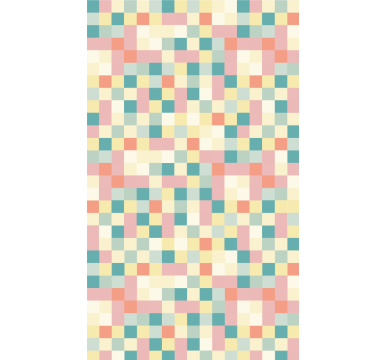 Store enrouleur chambre carrés pastel colorés - TenStickers