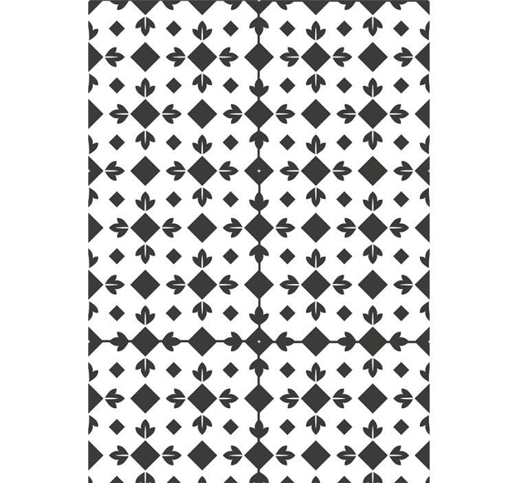 Store enrouleur chambre carreaux noirs et blancs - TenStickers