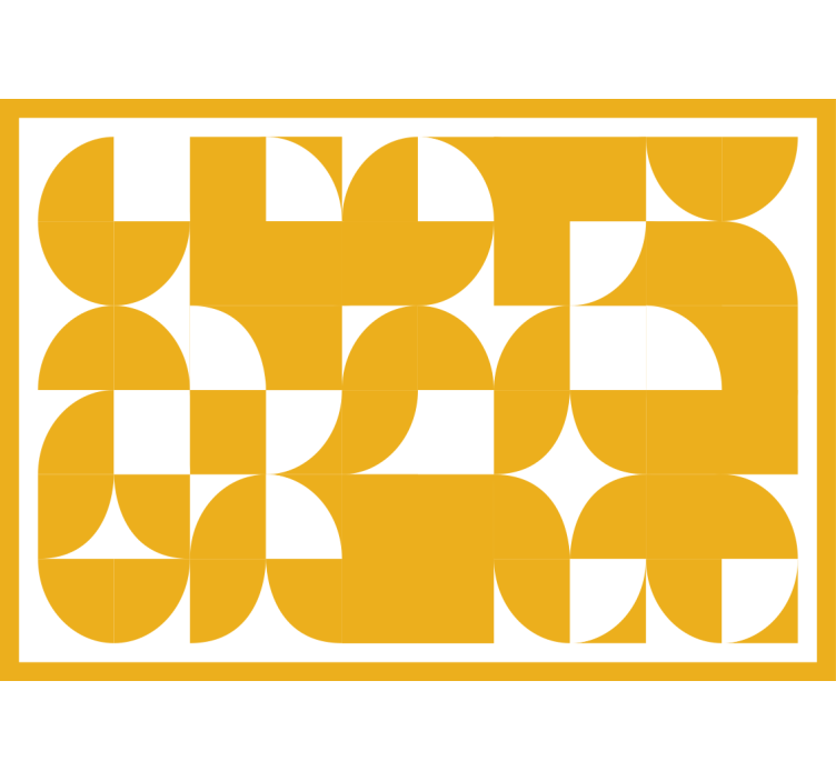 Store enrouleur chambre motif géométrique cercles jaunes - TenStickers