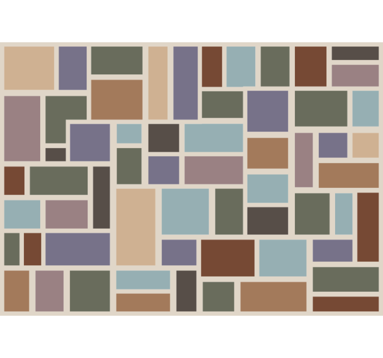 Store enrouleur chambre carreaux modernes colorés - TenStickers