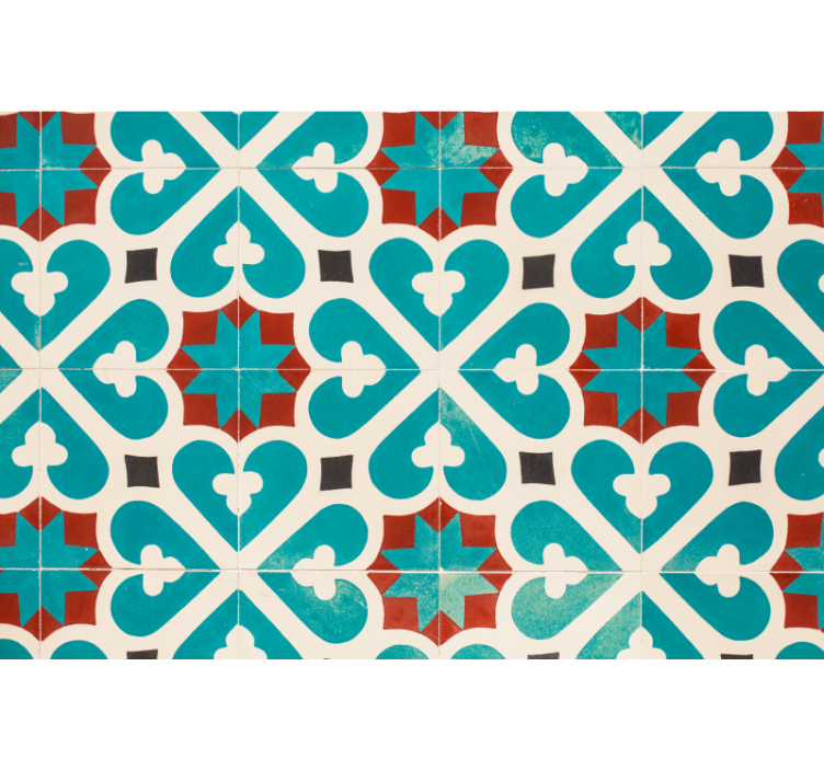 Store enrouleur chambre sol carrelé avec détails marron - TenStickers