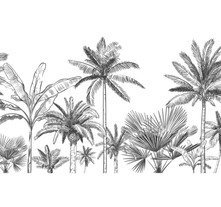 Store enrouleur blanc jungle murale décorative - TenStickers