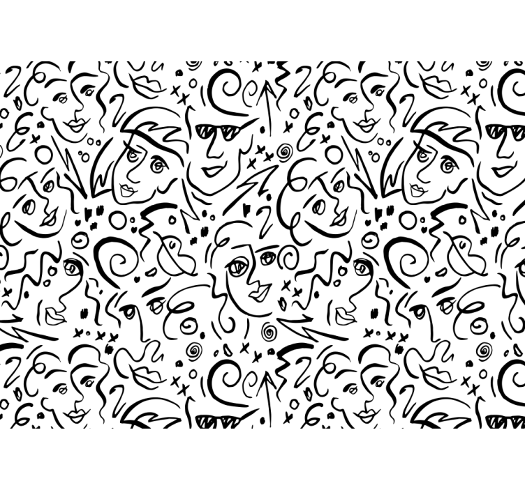 Store enrouleur blanc art graffiti noir et blanc - TenStickers