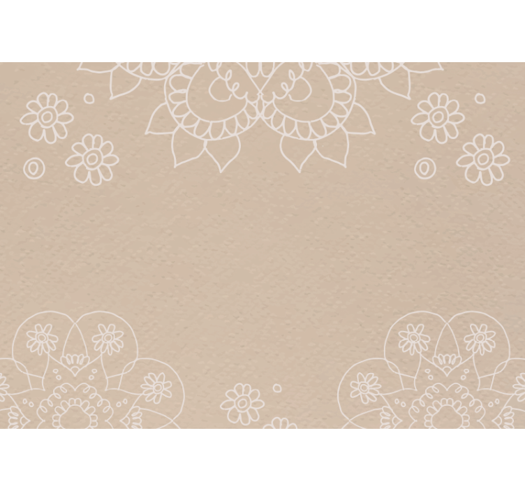 Store enrouleur beige motif mandala indien - TenStickers