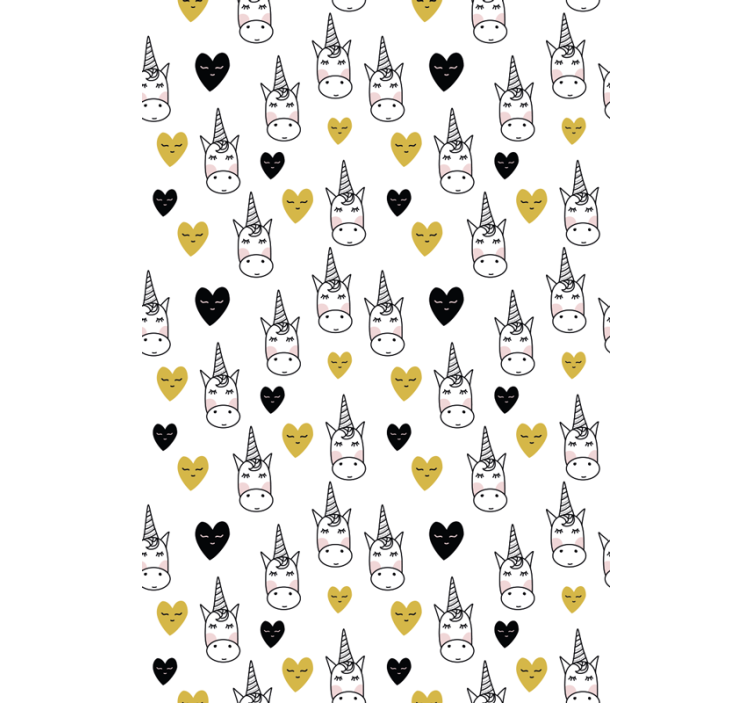 Store enrouleur animaux motif de coeur de licorne - TenStickers