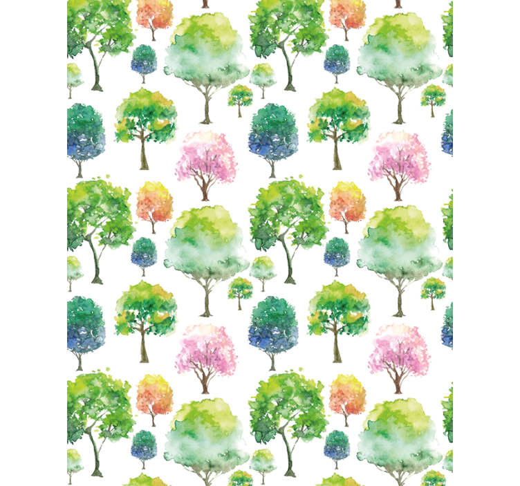 Store avec des arbres style aquarelle - TenStickers