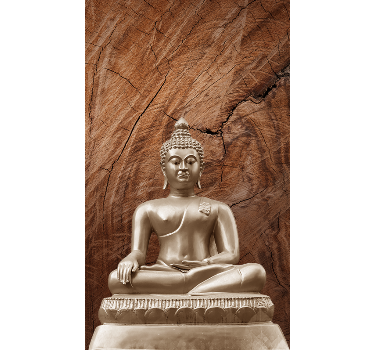 Store bouddha zen marron en bois - TenStickers