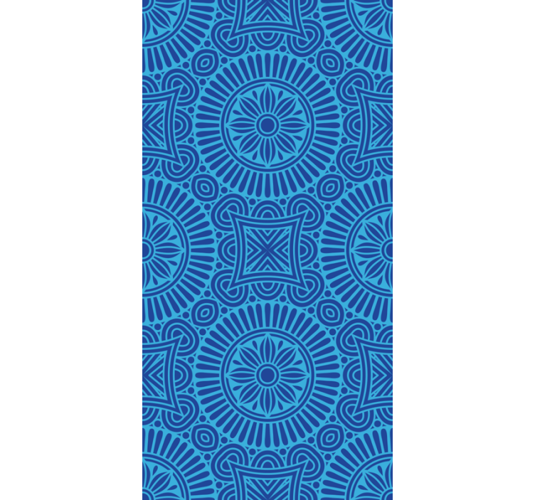 Mandala tons bleus zen store - TenStickers