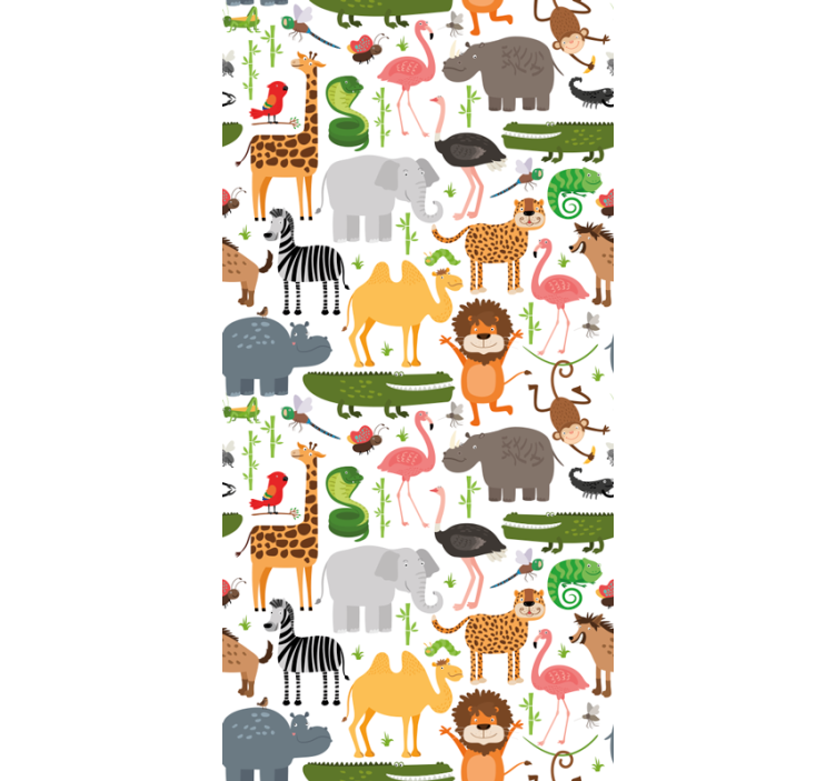 Store à enrouleur animal amis des animaux de safari - TenStickers