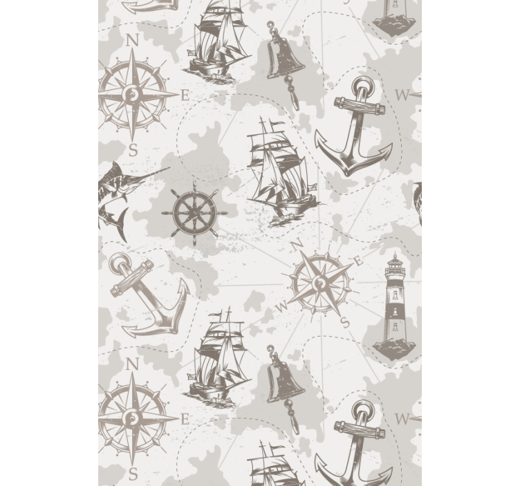 Store enrouleur vintage motifs d'exploration nautique - TenStickers