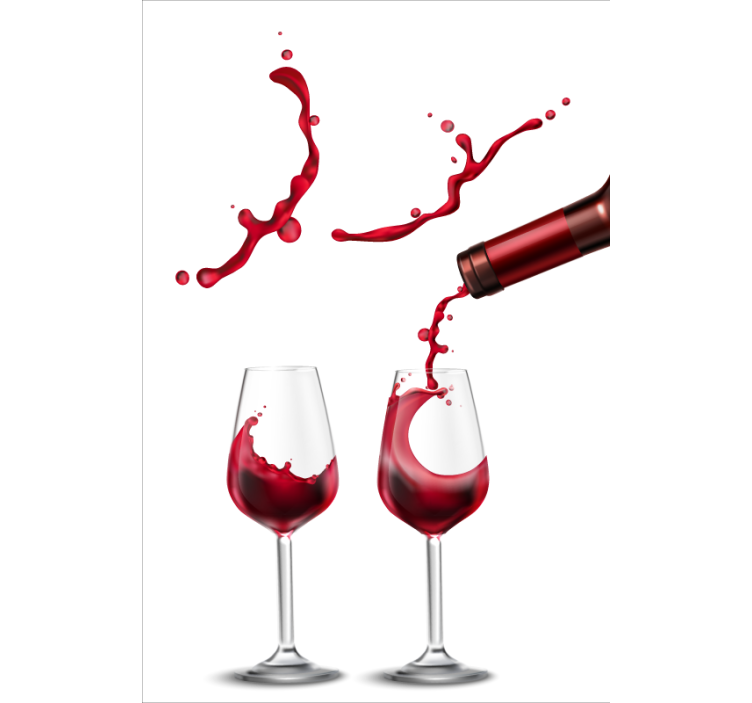 Stores amusants Verres de vin salle à manger  - TenStickers