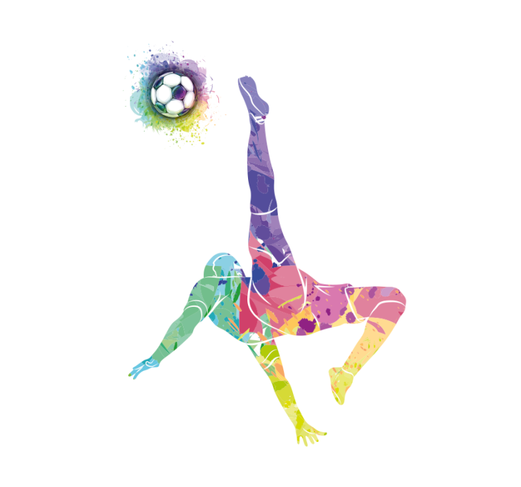 Stores plus de sport Joueur de foot aquarelle - TenStickers
