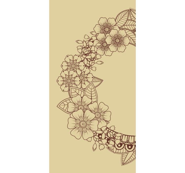 Store enrouleur motif fleur conception de contour floral - TenStickers